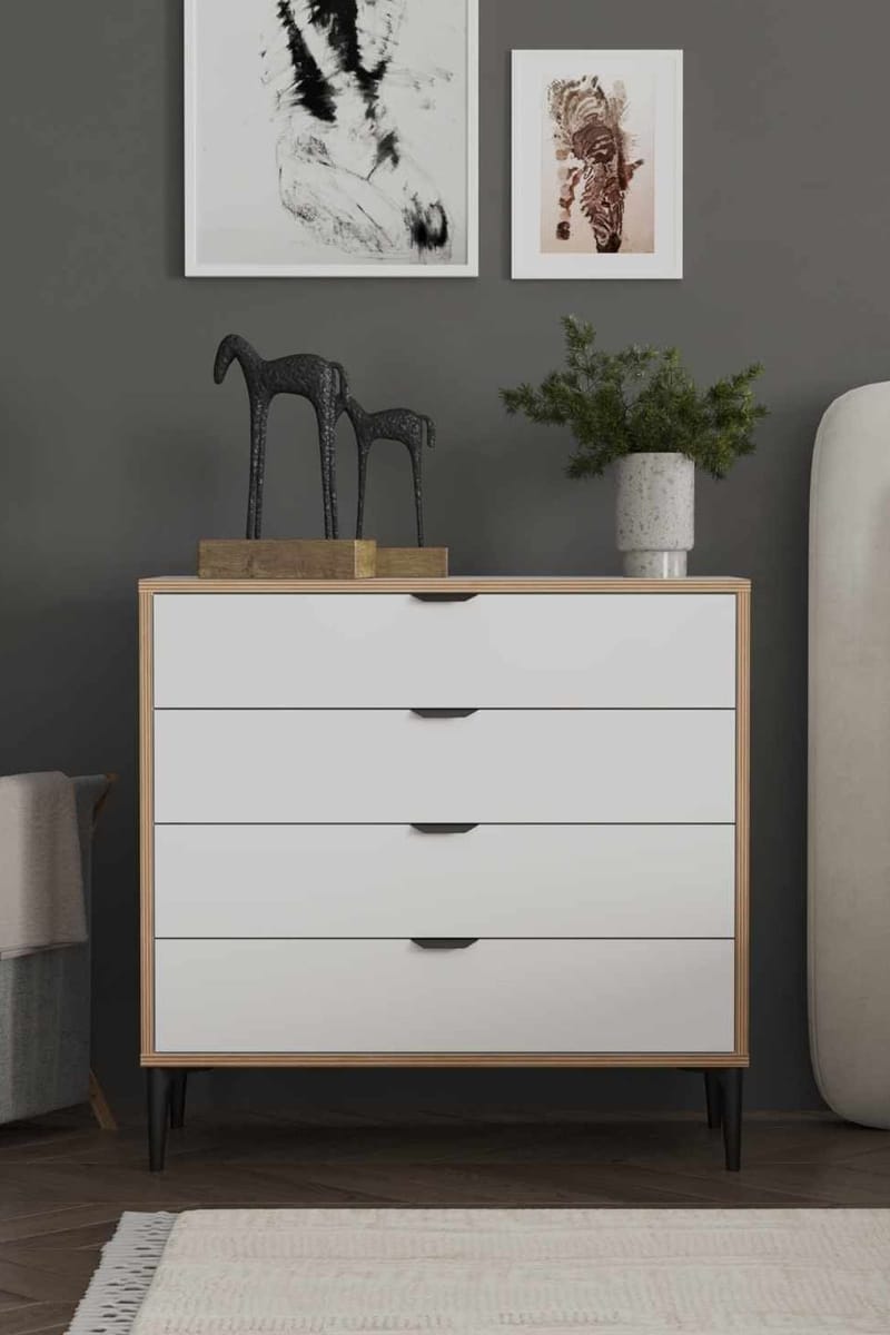 Olyros Byrå 90 cm - Vit - Förvaring - Förvaringsmöbler - Byrå - Hallbyrå