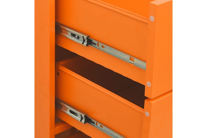 Byrå orange 80x35x101,5 cm stål - Orange - Hallförvaring - Hallbyrå - Byrå