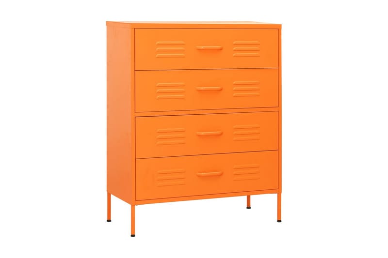 Byrå orange 80x35x101,5 cm stål - Orange - Hallförvaring - Hallbyrå - Byrå