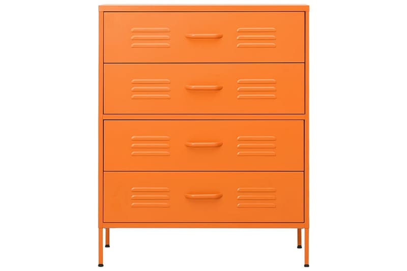 Byrå orange 80x35x101,5 cm stål - Orange - Hallförvaring - Hallbyrå - Byrå