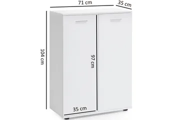 Pinuelas Byrå 71x35 cm - Vit - Förvaring - Förvaringsmöbler - Byrå - Hallbyrå