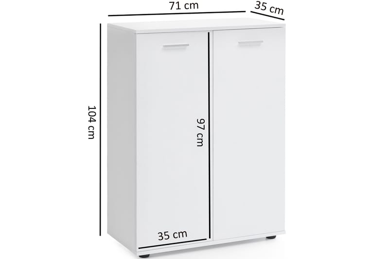 Pinuelas Byrå 71x35 cm - Vit - Förvaring - Förvaringsmöbler - Byrå - Hallbyrå