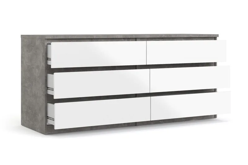 Salomns Byrå 50x154 cm - Vit|Grå - Förvaring - Förvaringsmöbler - Byrå - Hallbyrå