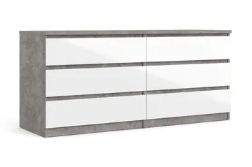 Salomns Byrå 50x154 cm - Vit|Grå - Förvaring - Förvaringsmöbler - Byrå