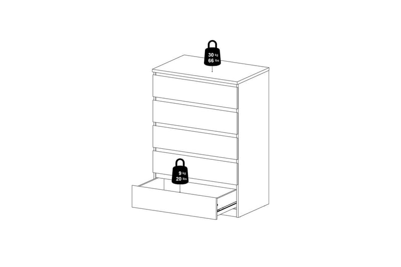 Salomns Byrå 77 cm - Svart - Förvaring - Förvaringsmöbler - Byrå - Hallbyrå