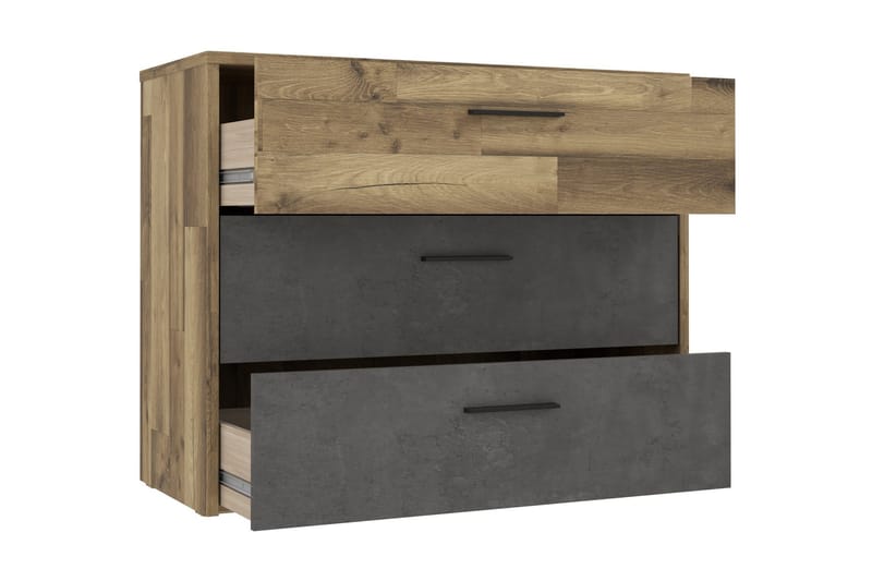 Scrafton Byrå 100 cm - Grå/Brun - Förvaring - Förvaringsmöbler - Byrå - Hallbyrå