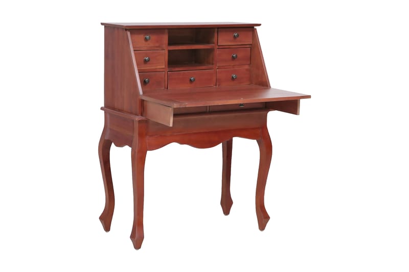 Sekretär brun 78x42x103 cm massivt mahognyträ - Brun - Förvaring - Förvaringsmöbler - Byrå - Sekretär