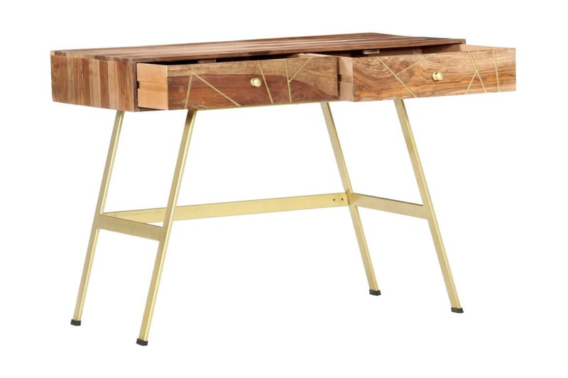 Skrivbord med lådor 100x55x75 cm massivt sheshamträ - Brun - Förvaring - Förvaringsmöbler - Byrå - Sekretär