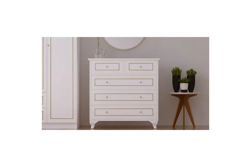 Seric Byrå 90 cm - Matt Vit - Förvaring - Förvaringsmöbler - Byrå - Hallbyrå