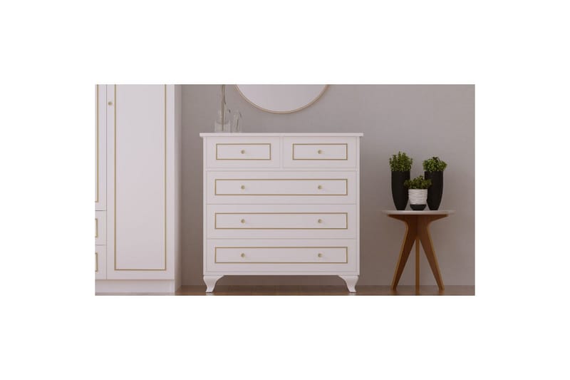 Seric Byrå 90 cm - Matt Vit - Förvaring - Förvaringsmöbler - Byrå - Hallbyrå