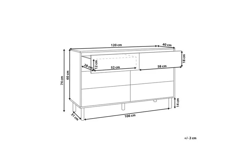 Byrå Sharpe - Förvaring - Förvaringsmöbler - Byrå