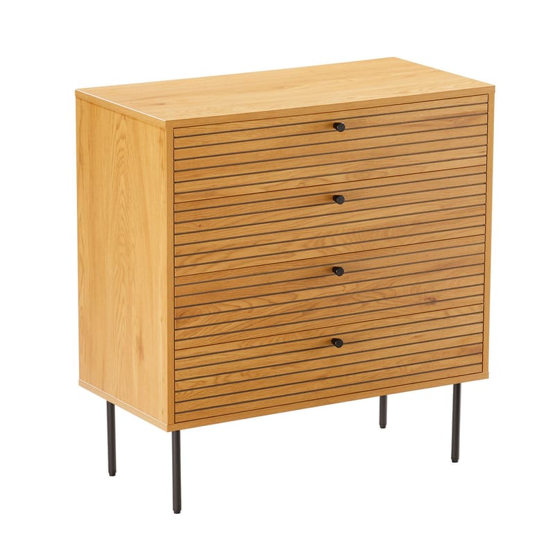 Sideboard Line melamin med ekbark 80x40x85 cm - Brun - Förvaring - Förvaringsmöbler - Byrå - Hallbyrå
