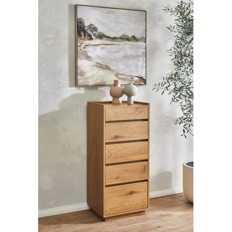 Sideboard Sacha melamin med ekbark 50x40x109 cm - ekbark - Förvaring - Förvaringsmöbler - Byrå - Hallbyrå