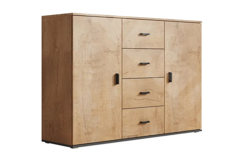 Uni Kommod - Vit/Svart högglans - Förvaring - Förvaringsmöbler - Byrå