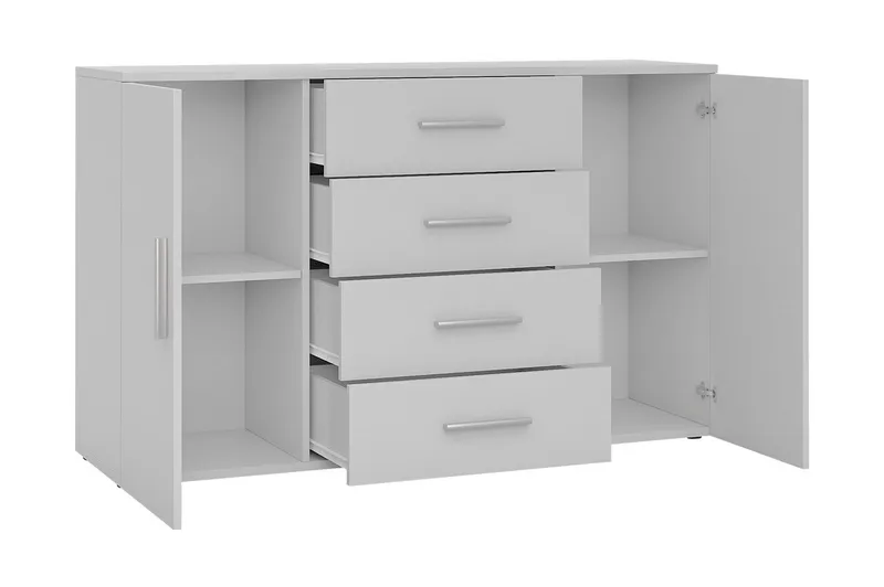 Uni Kommod - Vit/Svart högglans - Förvaring - Förvaringsmöbler - Byrå