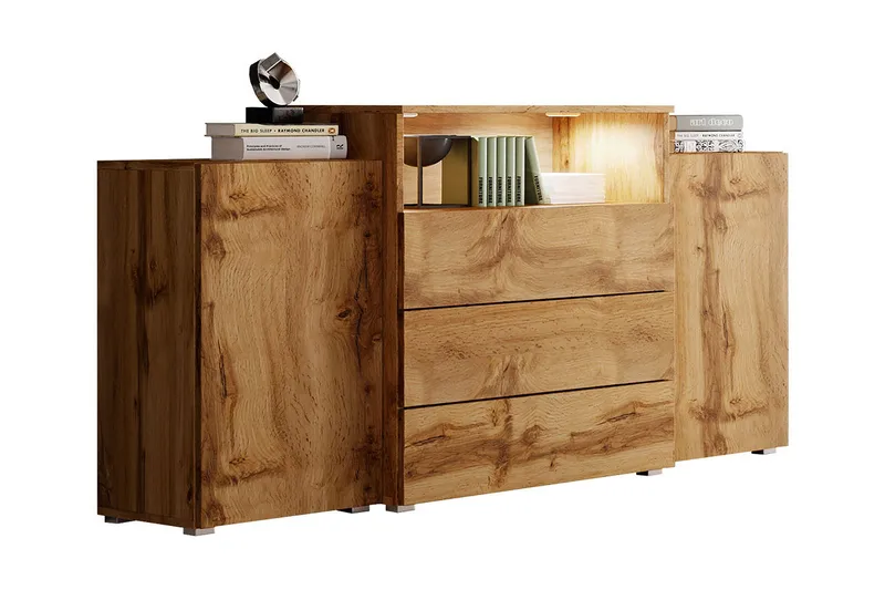 Urbanie Byrå 39x150 cm LED - Natur - Förvaring - Förvaringsmöbler - Byrå - Hallbyrå