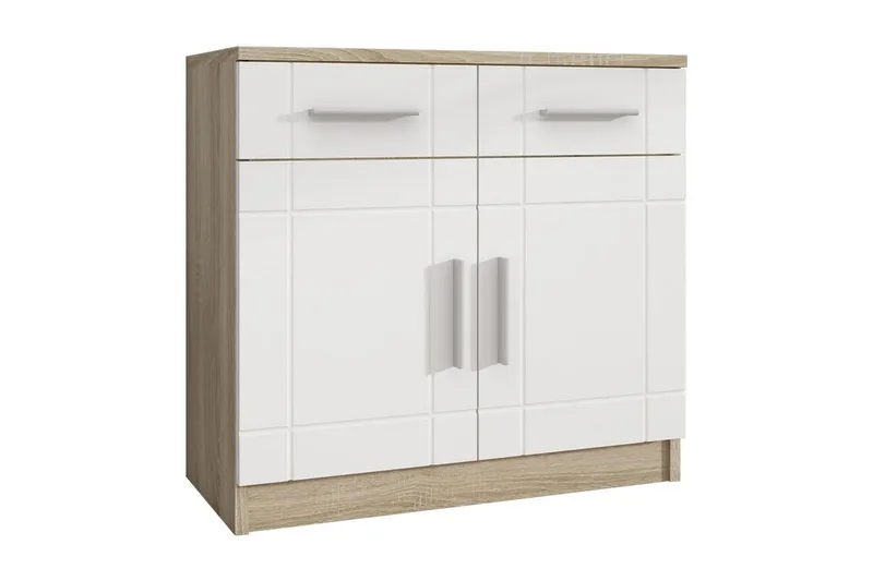 Valga Byrå 37x69 cm, Vit/Natur