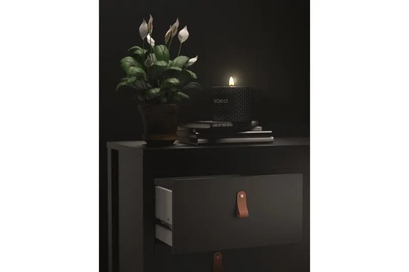 Vallvidera Byrå 38x159 cm - Svart - Förvaring - Förvaringsmöbler - Byrå