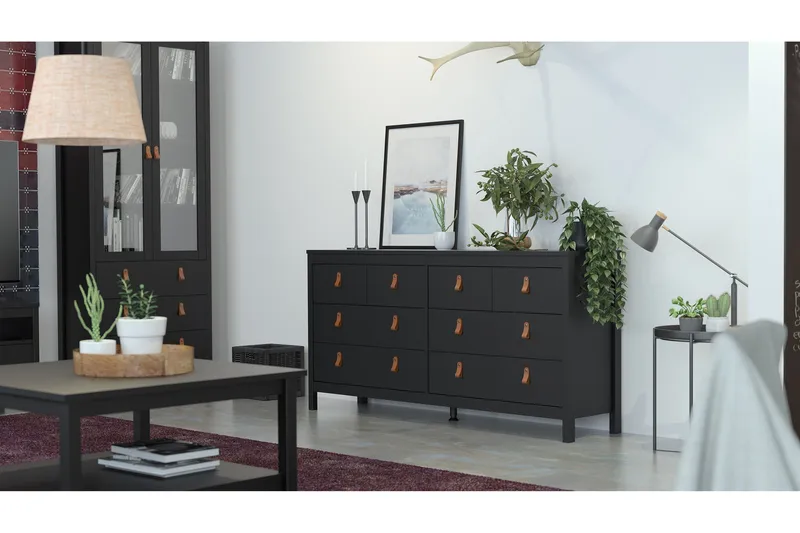 Vallvidera Byrå 38x159 cm - Svart - Förvaring - Förvaringsmöbler - Byrå