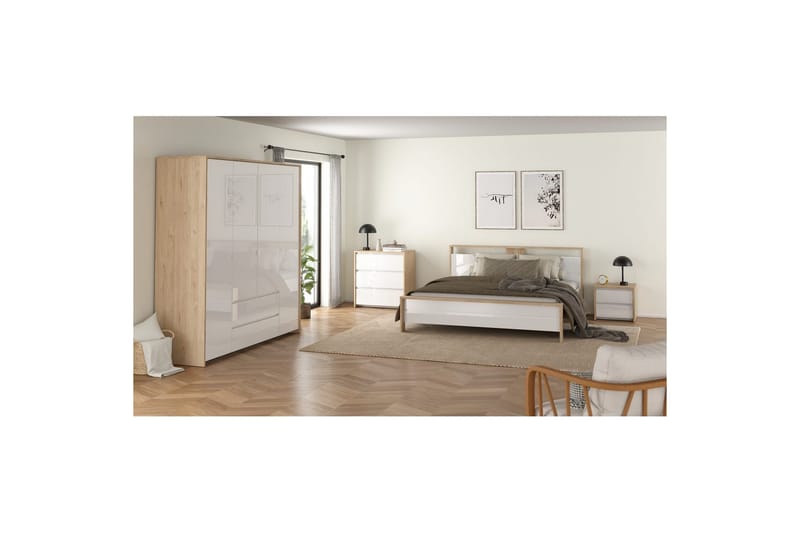 Varun Byrå 80 cm - Vit - Förvaring - Förvaringsmöbler - Byrå - Hallbyrå