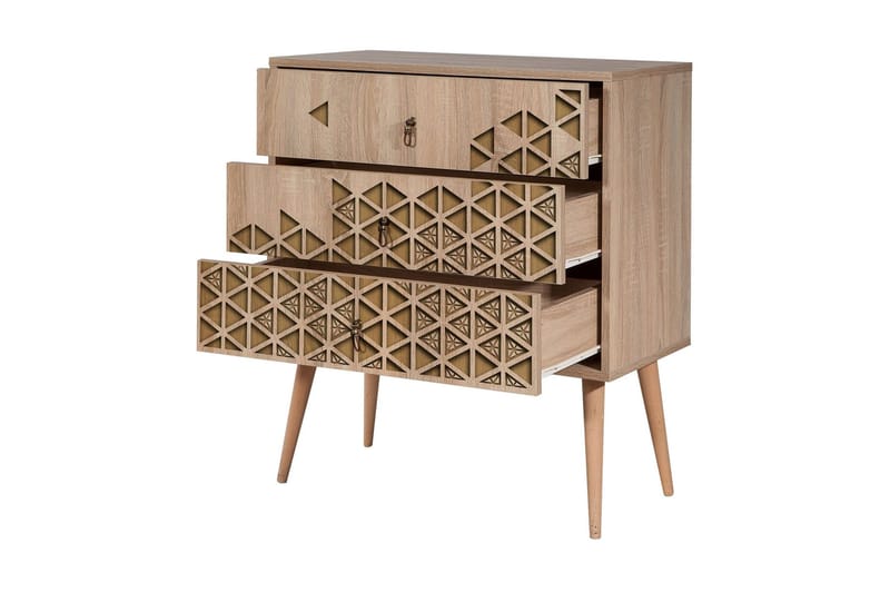 Vellavie Byrå Dekor - Mörkbrun - Förvaring - Förvaringsmöbler - Byrå - Hallbyrå