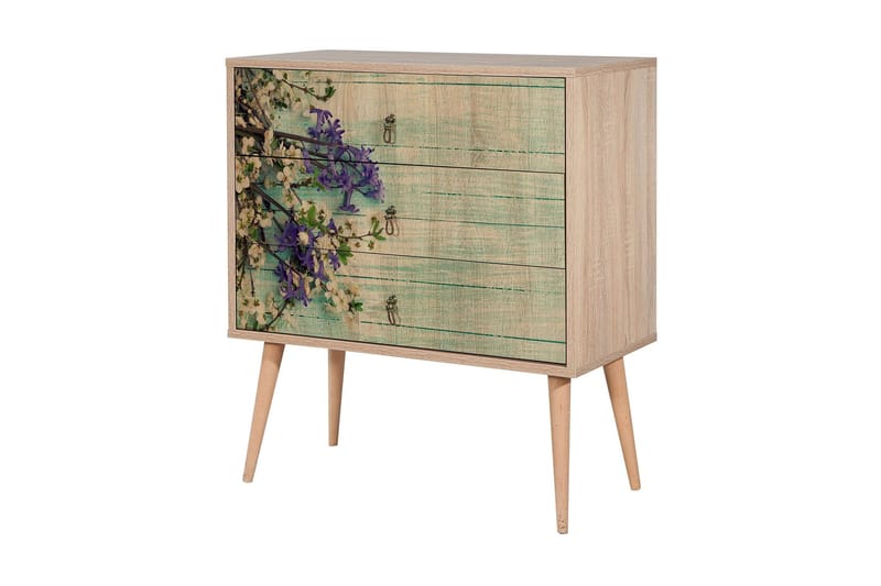 Vellavie Byrå Körsbärsblom - Grön/Brun - Förvaring - Förvaringsmöbler - Byrå - Hallbyrå