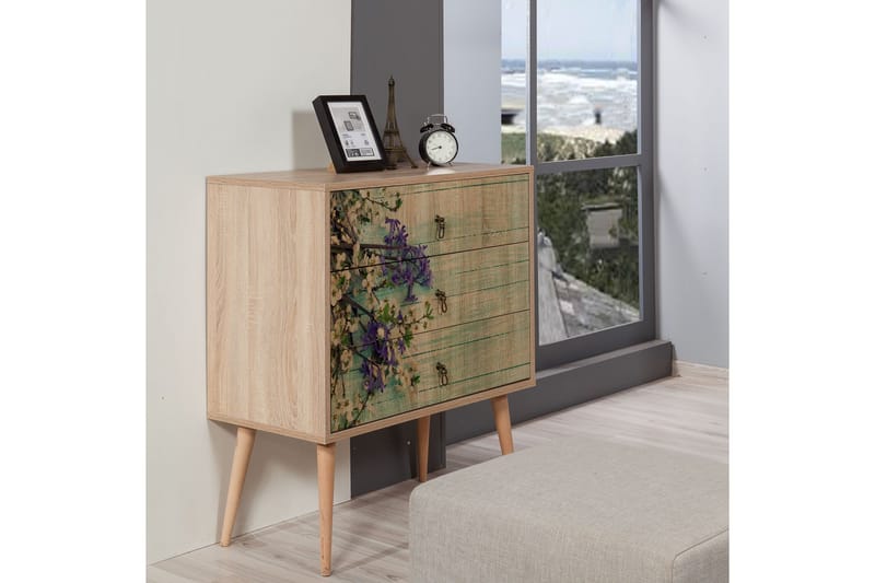 Vellavie Byrå Körsbärsblom - Grön/Brun - Förvaring - Förvaringsmöbler - Byrå - Hallbyrå