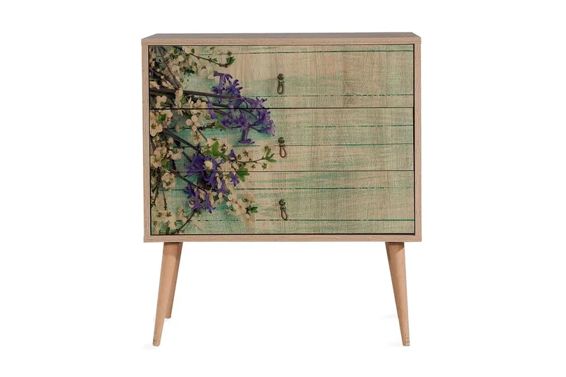 Vellavie Byrå Körsbärsblom - Grön/Brun - Förvaring - Förvaringsmöbler - Byrå - Hallbyrå