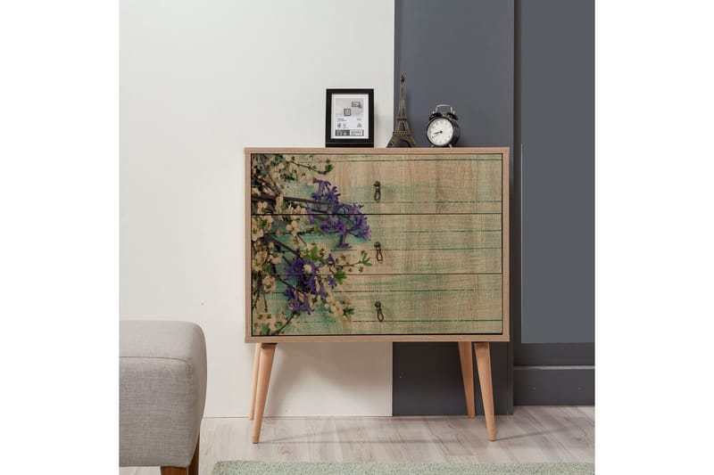 Vellavie Byrå Körsbärsblom - Grön/Brun - Förvaring - Förvaringsmöbler - Byrå - Hallbyrå