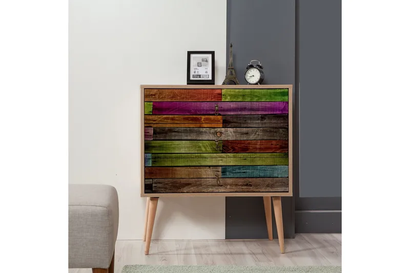 Vellavie Byrå Regnbågspanel - Flerfärgad - Förvaring - Förvaringsmöbler - Byrå - Hallbyrå