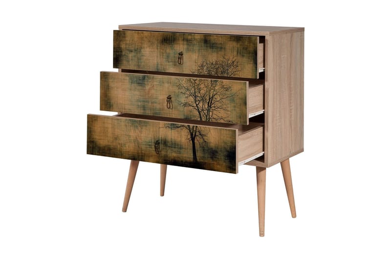 Vellavie Byrå Trädsilhuett - Brun - Förvaring - Förvaringsmöbler - Byrå - Hallbyrå