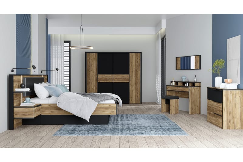 Vergina Byrå 42x100 cm - Brun/Svart - Förvaring - Förvaringsmöbler - Byrå