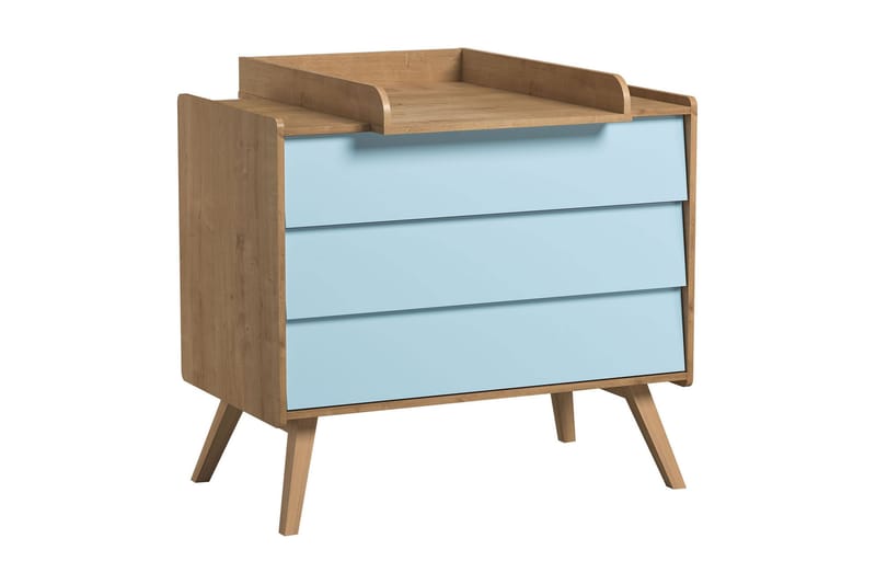 Vintage Byrå Trä/Natur/Blå - VOX - Förvaring - Förvaringsmöbler - Byrå - Hallbyrå