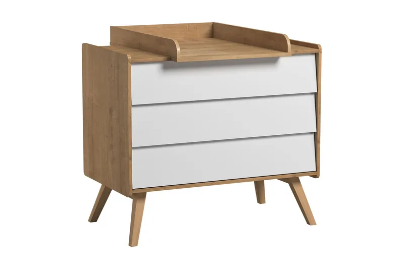 Vintage Byrå Trä/Natur/Vit - VOX - Förvaring - Förvaringsmöbler - Byrå - Hallbyrå