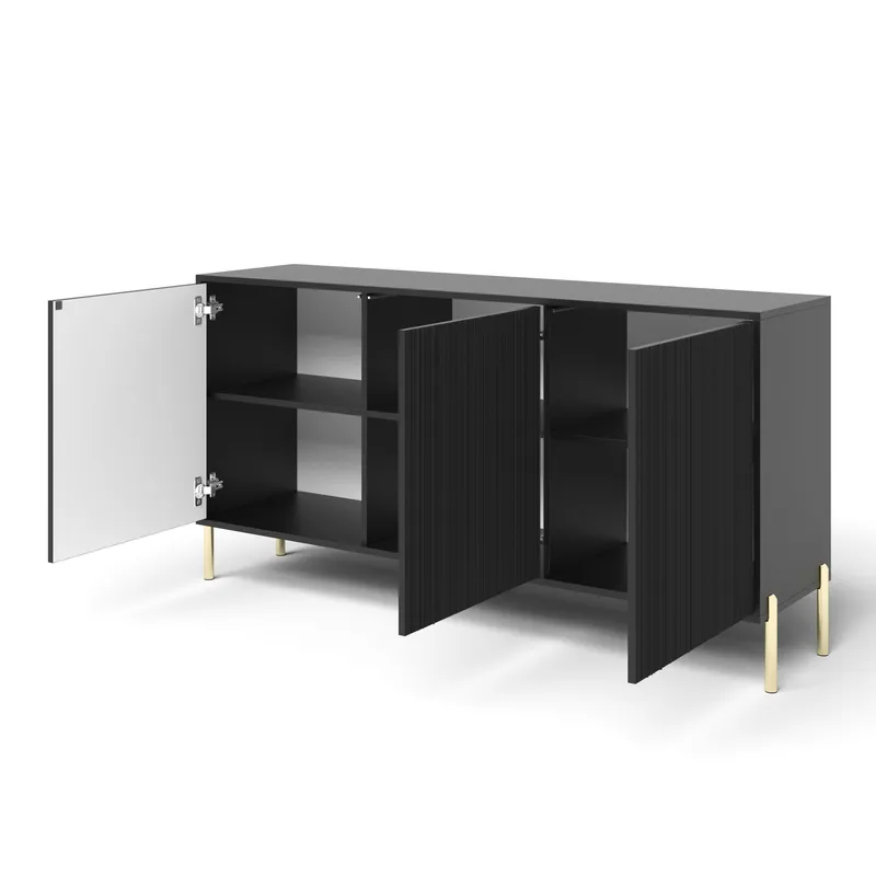 Virmani Byrå 154 cm - Svart - Förvaring - Förvaringsmöbler - Byrå