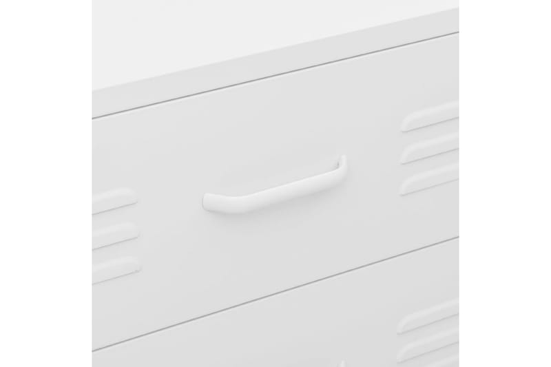 Byrå vit 80x35x101,5 cm stål - Vit - Förvaring - Hallförvaring