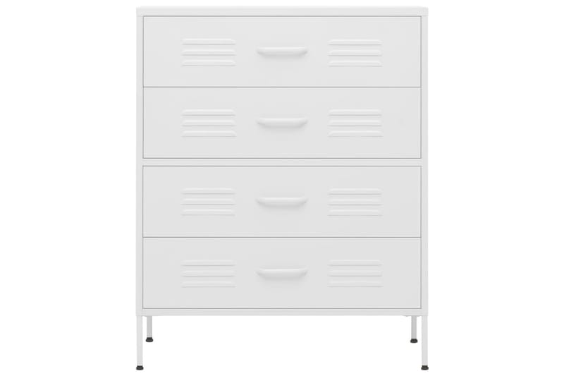 Byrå vit 80x35x101,5 cm stål - Vit - Förvaring - Hallförvaring