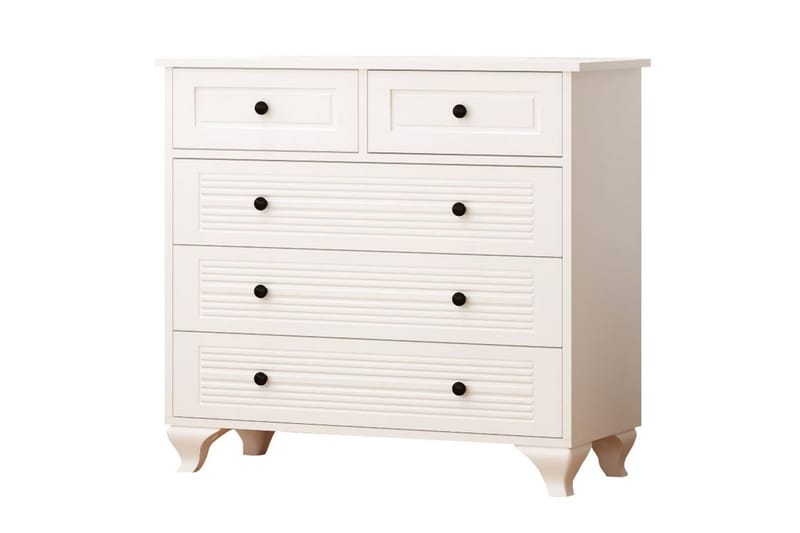 Vornrel Byrå 90 cm - Matt Vit - Förvaring - Förvaringsmöbler - Byrå - Hallbyrå