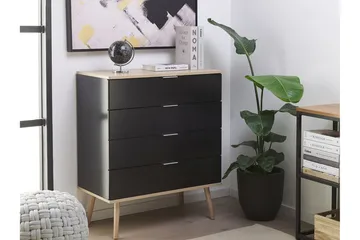 Walpi Byrå 79 cm - Svart - Förvaring - Förvaringsmöbler - Byrå - Hallbyrå