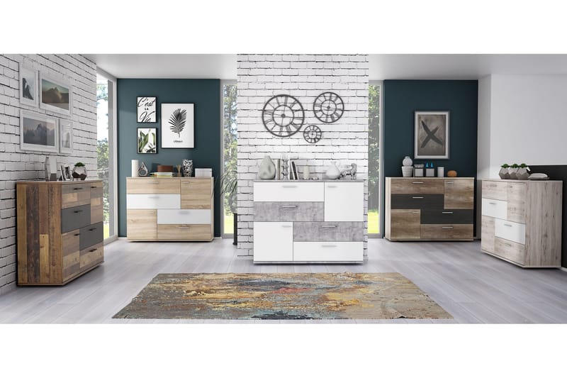 Waunifor Byrå 125 cm - Ljusgrå - Förvaring - Förvaringsmöbler - Byrå