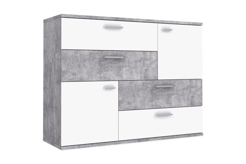 Waunifor Byrå 125 cm - Vit/Grå - Förvaring - Förvaringsmöbler - Byrå