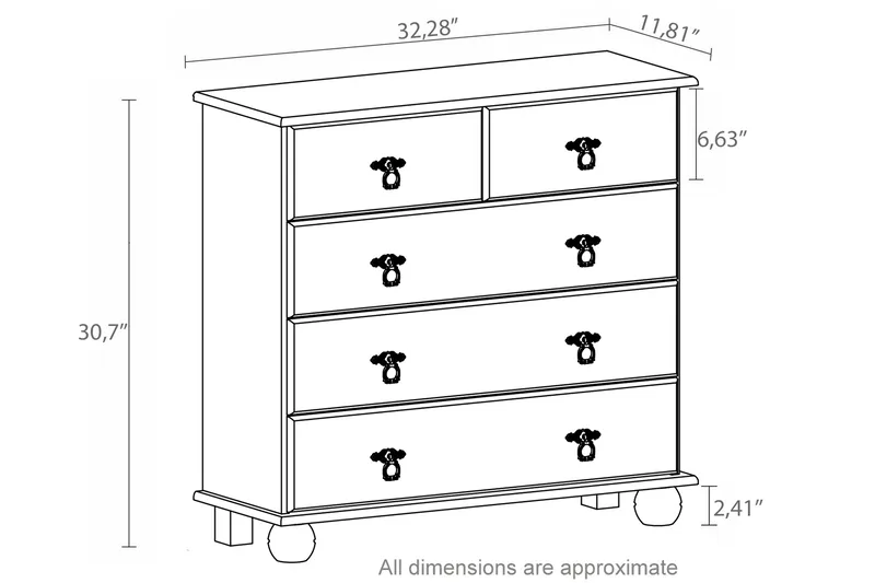 Welton Byrå 82 cm - Vit - Förvaring - Förvaringsmöbler - Byrå - Hallbyrå