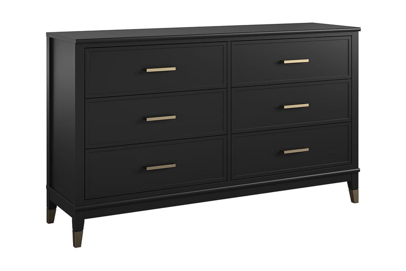 Westerleigh Byrå 144x41 cm Svart/Guld, CosmoLiving