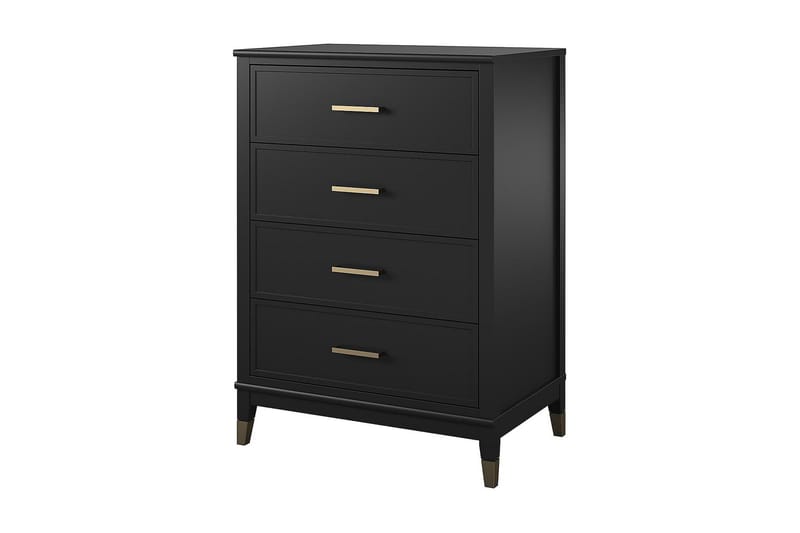 Westerleigh Byrå 76x50 cm Svart/Guld - Förvaring - Förvaringsmöbler - Byrå - Hallbyrå