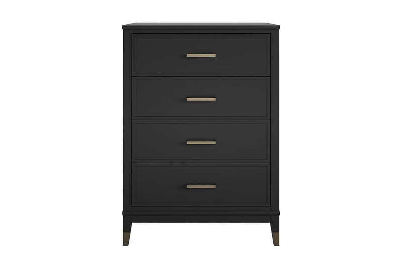 Westerleigh Byrå 76x50 cm Svart/Guld - Förvaring - Förvaringsmöbler - Byrå - Hallbyrå