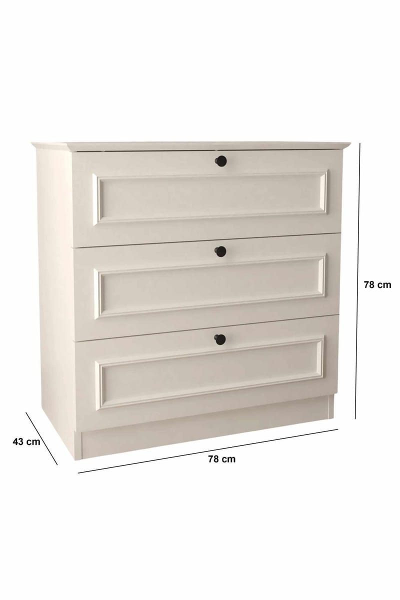 Wonthaggi Byrå 78 cm - Vit - Förvaring - Förvaringsmöbler - Byrå - Hallbyrå