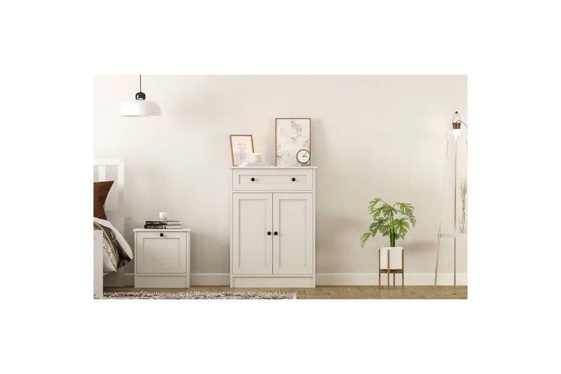 Zavira Byrå 70 cm - Matt Vit - Förvaring - Förvaringsmöbler - Byrå - Hallbyrå