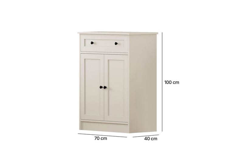 Zavira Byrå 70 cm - Matt Vit - Förvaring - Förvaringsmöbler - Byrå - Hallbyrå