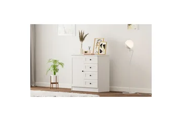 Zavira Byrå 87 cm - Matt Vit - Förvaring - Förvaringsmöbler - Byrå - Hallbyrå