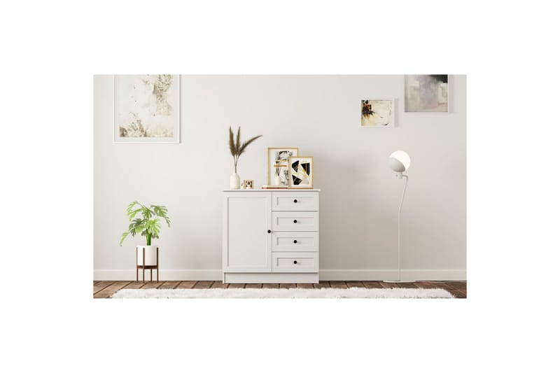 Zavira Byrå 87 cm - Matt Vit - Förvaring - Förvaringsmöbler - Byrå - Hallbyrå